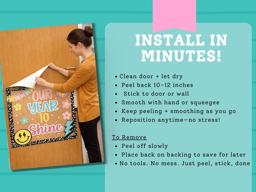 **Window Friendly! Crayon Peel & Stick Door Wrap