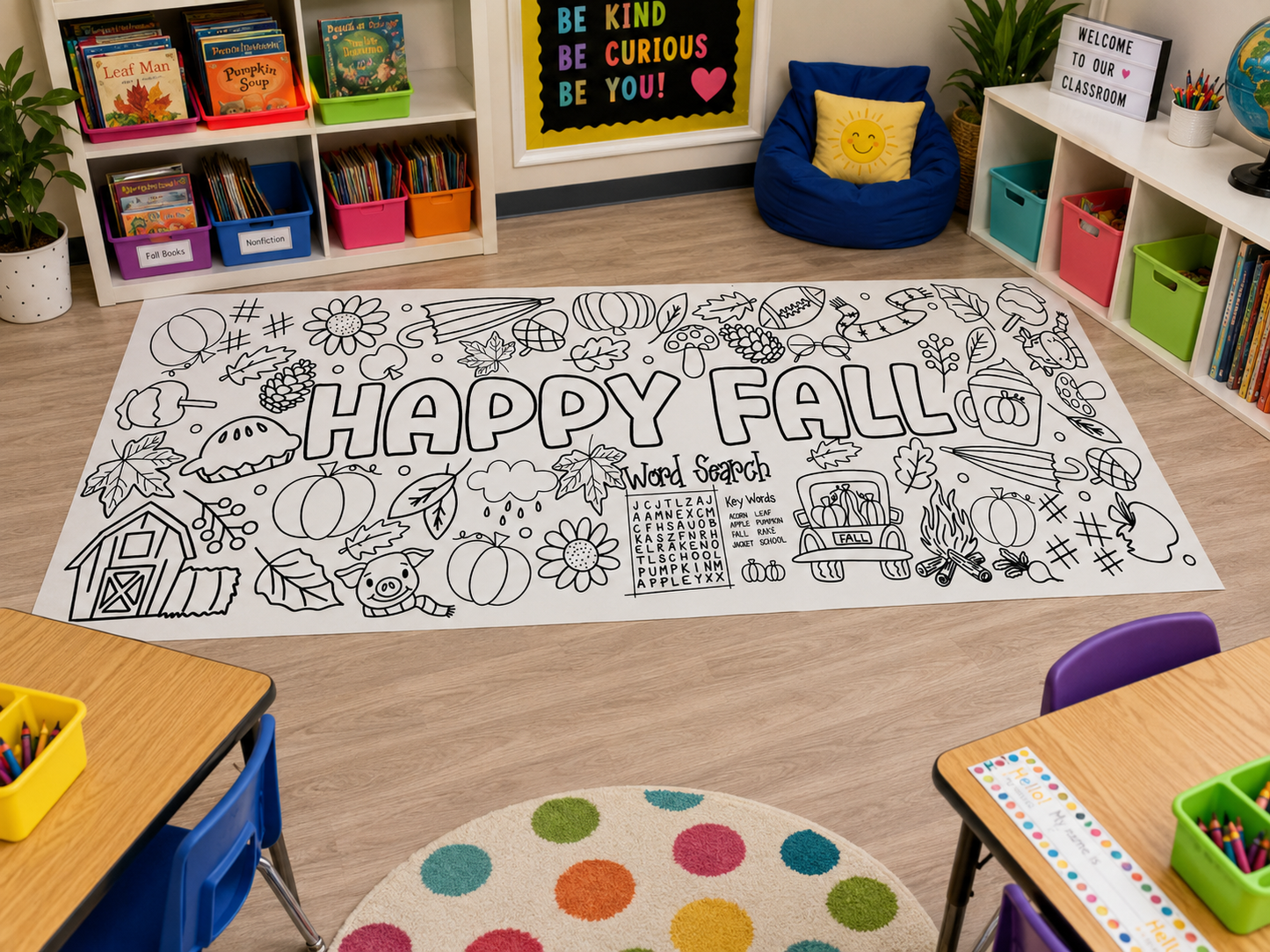 Fall Coloring Banner: BRAIN BREAK
