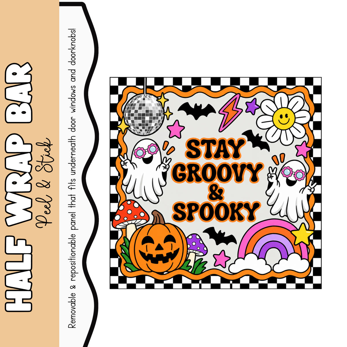 Groovy and Spooky Half Wrap
