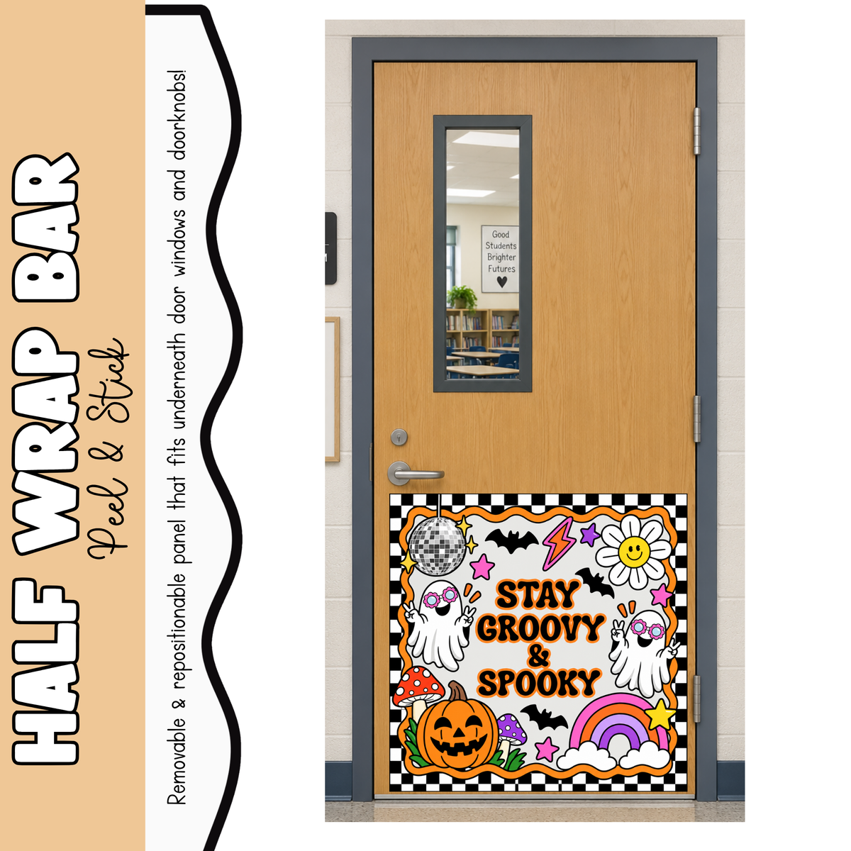 Groovy and Spooky Half Wrap