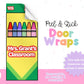 **Window Friendly! Crayon Peel & Stick Door Wrap