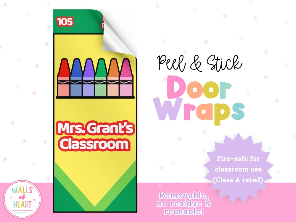 **Window Friendly! Crayon Peel & Stick Door Wrap