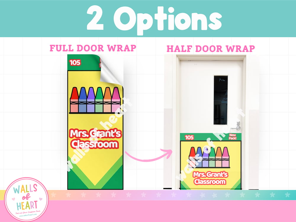 **Window Friendly! Crayon Peel & Stick Door Wrap