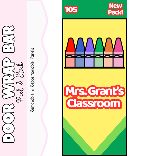 **Window Friendly! Crayon Peel & Stick Door Wrap