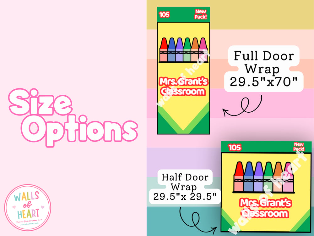 **Window Friendly! Crayon Peel & Stick Door Wrap