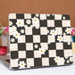 Checkered Flower Laptop Wrap