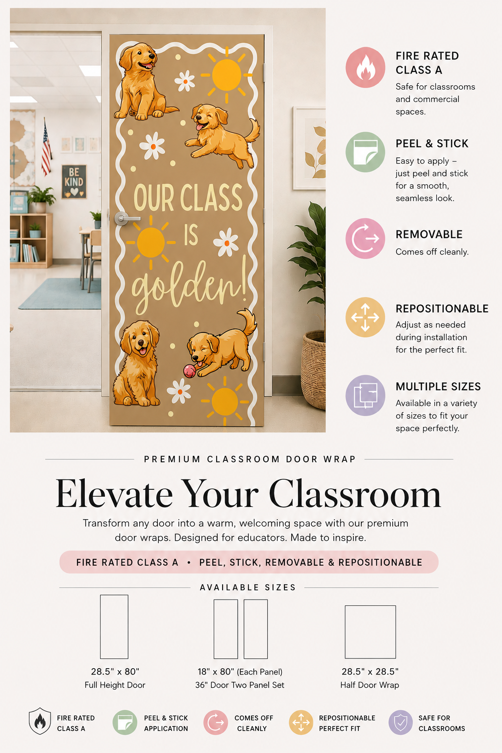 **Window Friendly! Our Class is Golden