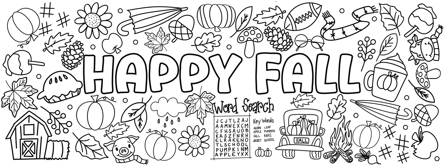 Fall Coloring Banner: BRAIN BREAK