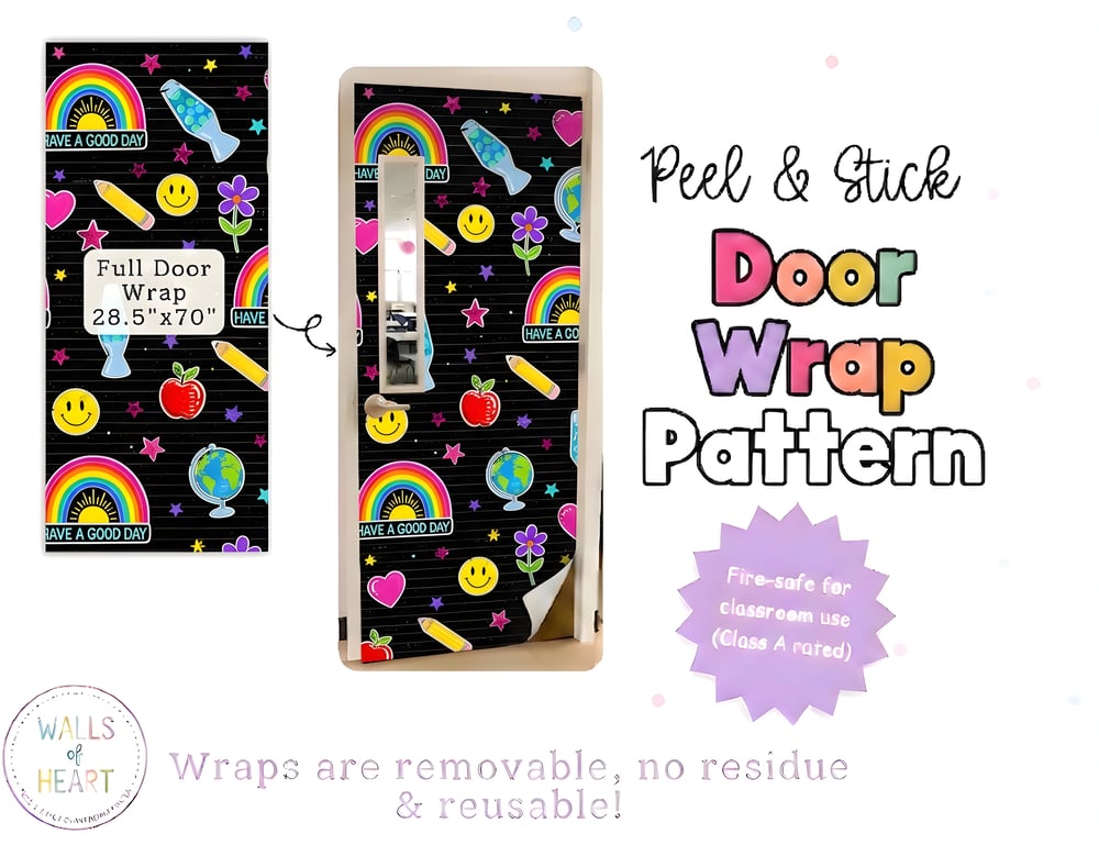 Neon Classroom Door Pattern