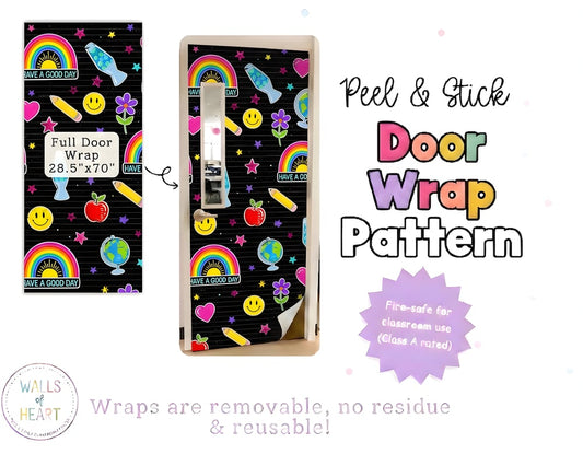 Neon Classroom Door Pattern